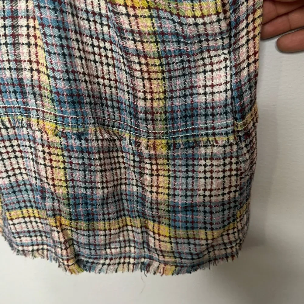 Free People By the Way Plaid Mini Dress size small